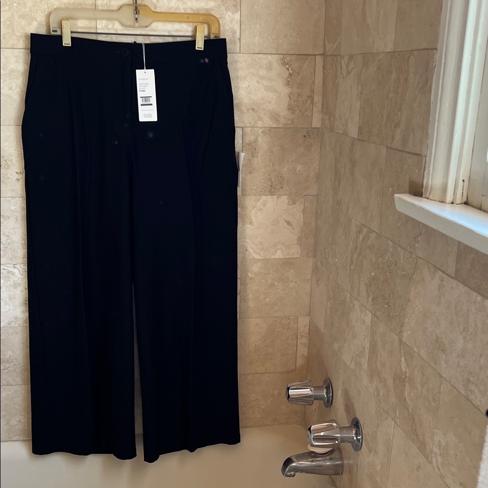 Eileen Fisher black Wide-Leg Trousers M